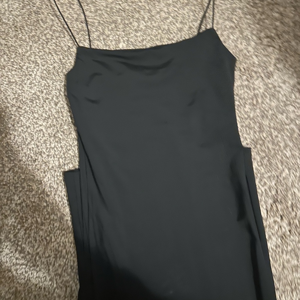 Elegant Black Spaghetti Strap Dress